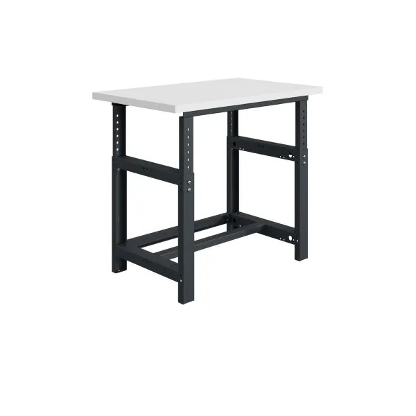 Etabli SOFAME SI réglable en hauteur mécaniquement 1200 x 750 x 770 à 1050 mm plan de travail en stratifié RESITOP 30 mm g...