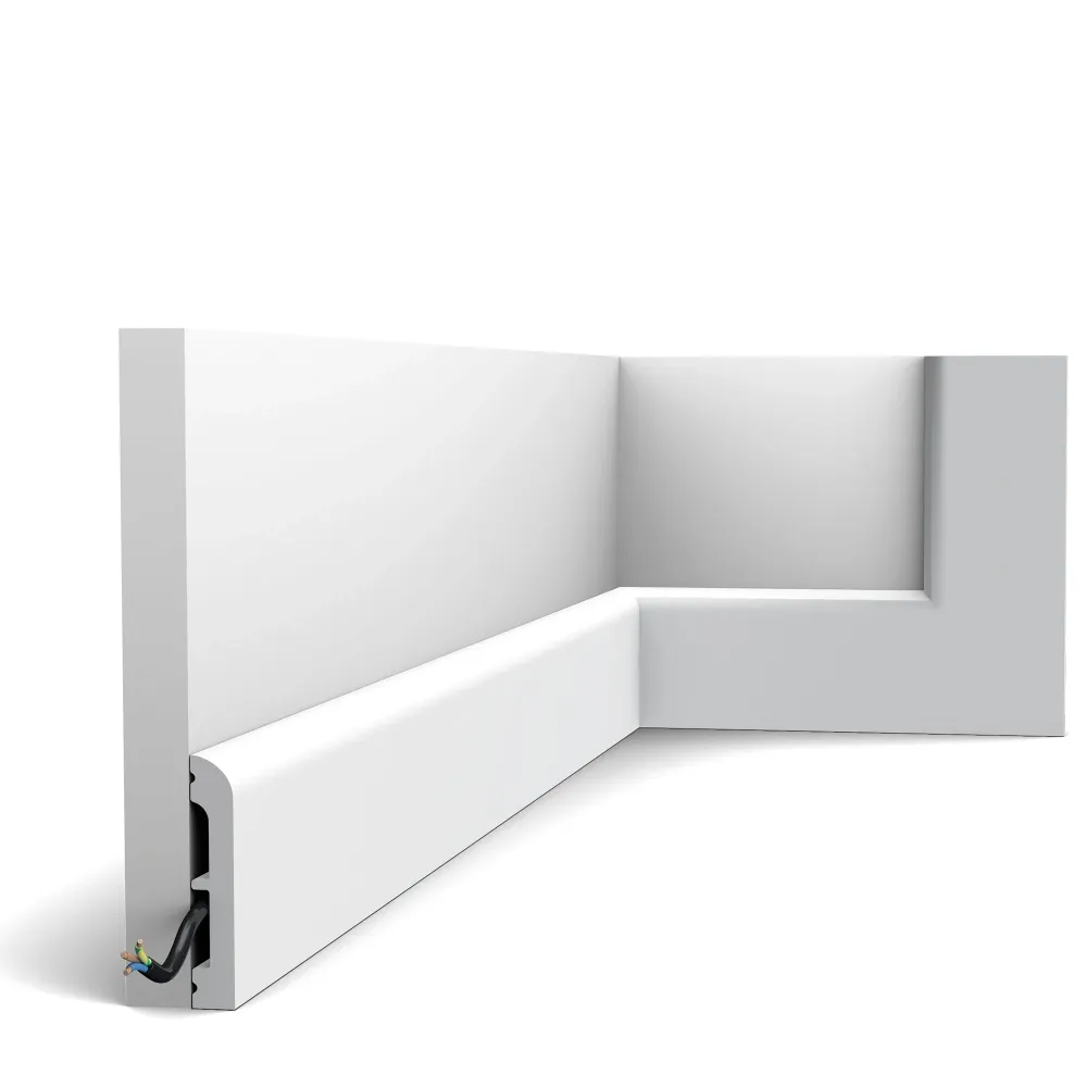 Vorbeschichtete Sockelleiste SX183-RAL9003 | 13 x 75 x 2000 mm