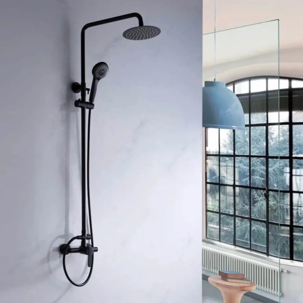 Colonne de douche Roma noir table de mixage