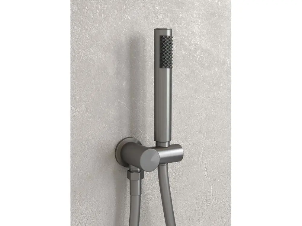 Composition mitigeur de douche encastrée Gun métal - Corbeau