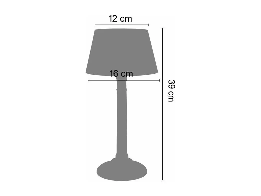 Lampe de chevet colonne bois bleu 38,5 cm.