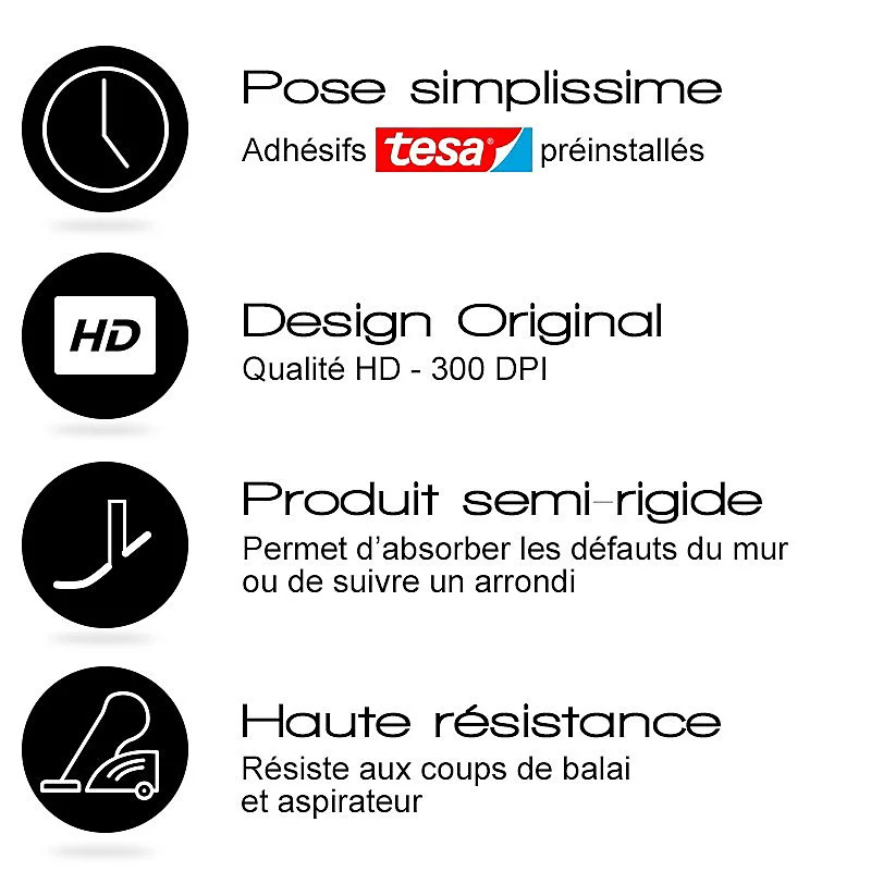 Lot de 10 Plinthes VINYLE Animaux - 99deco - H8 x L100 cm Profondeur 14 mm