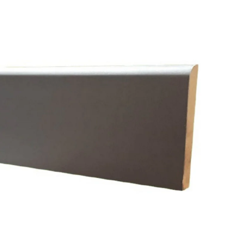 Plinthe arrondie MDF revêtu papier gris 240 x 7 cm, ép.10 mm