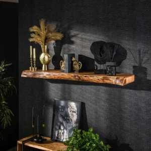 Étagère murale en bois d'acacia solide 150 cm MELBOURNE