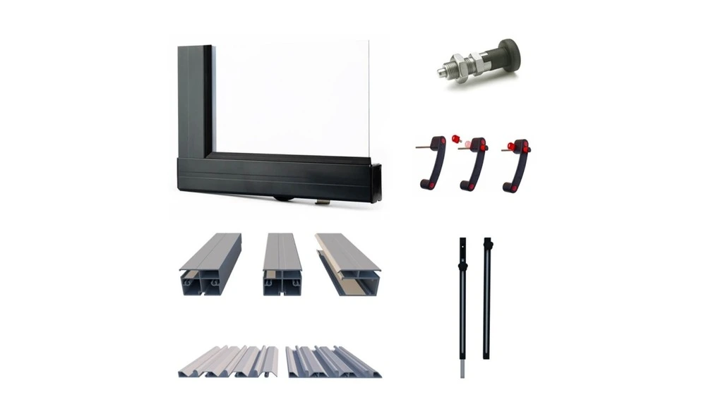 Abri de piscine horizon pour les exemples 6,20x3 m - bas87, bas787 - lexan massif 3 mm - couleur ral7016 graphite