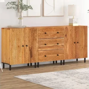 Armoires latérales 3 pièces 60x33x75 cm bois massif d'acacia