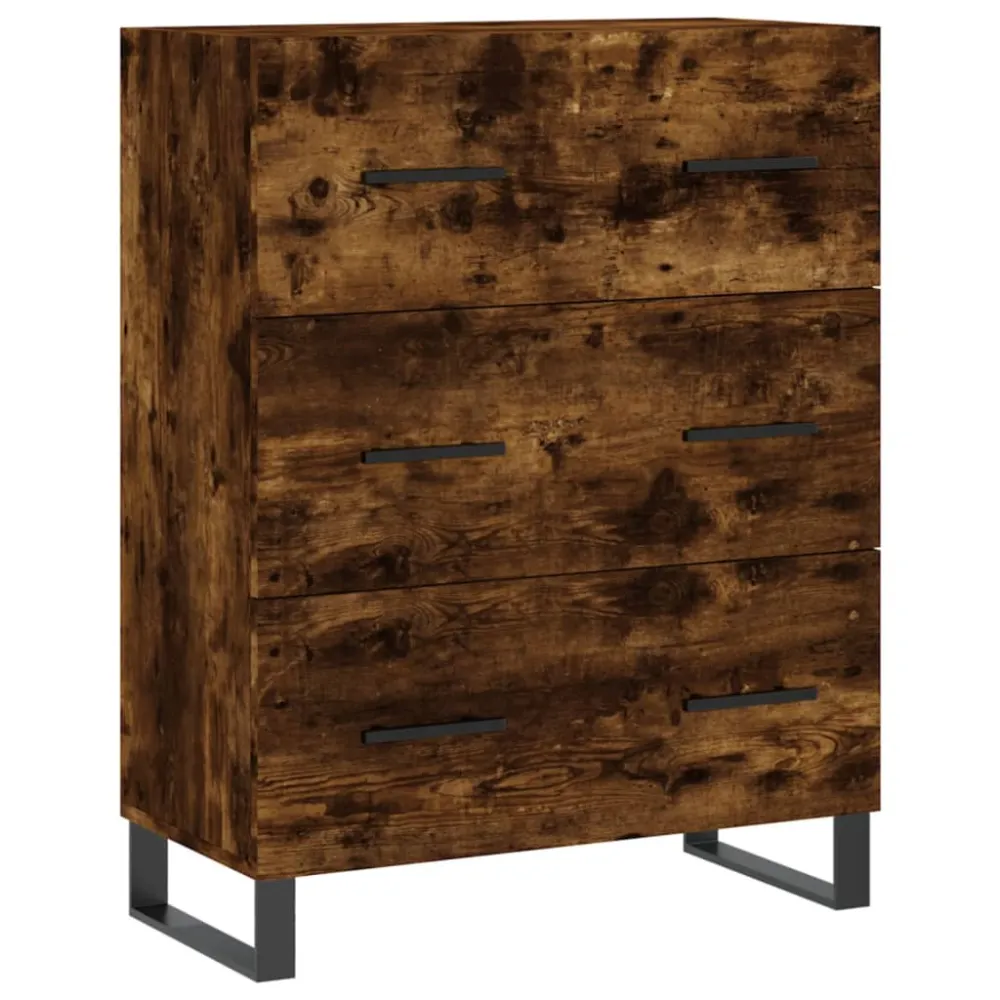 Buffet bahut commode armoire meuble de rangement organisateur cuisine salle de séjour salon haut 69,5 x 34 x 180 cm bois d...