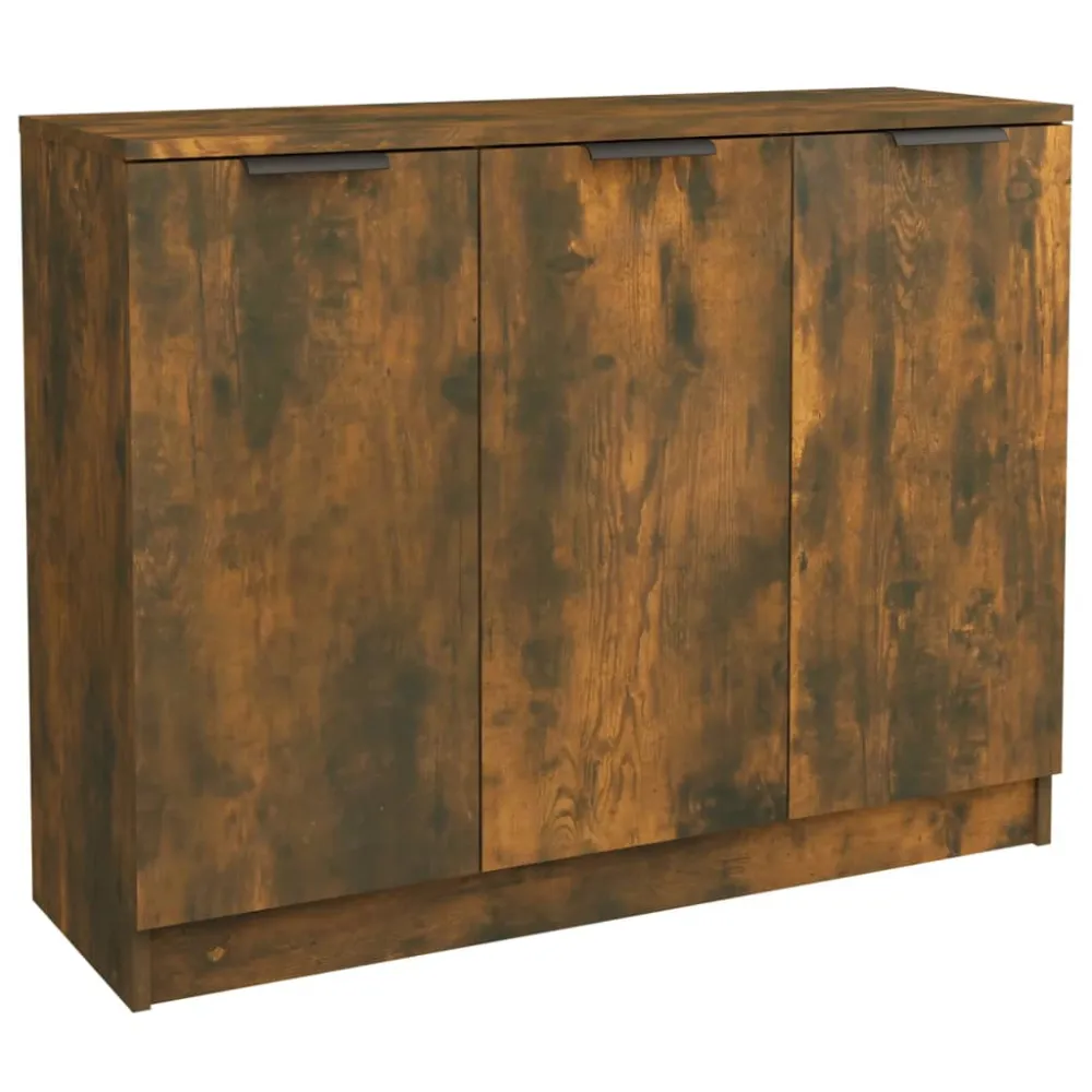 Buffet bahut commode armoire meuble de rangement organisateur cuisine salle de séjour salon 90,5 x 30 x 70 cm bois d'ingén...