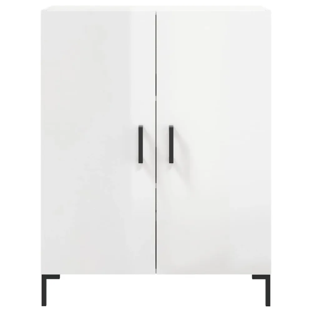 Buffet bahut commode armoire meuble de rangement organisateur cuisine salle de séjour salon brillant 69,5 x 34 x 90 cm boi...