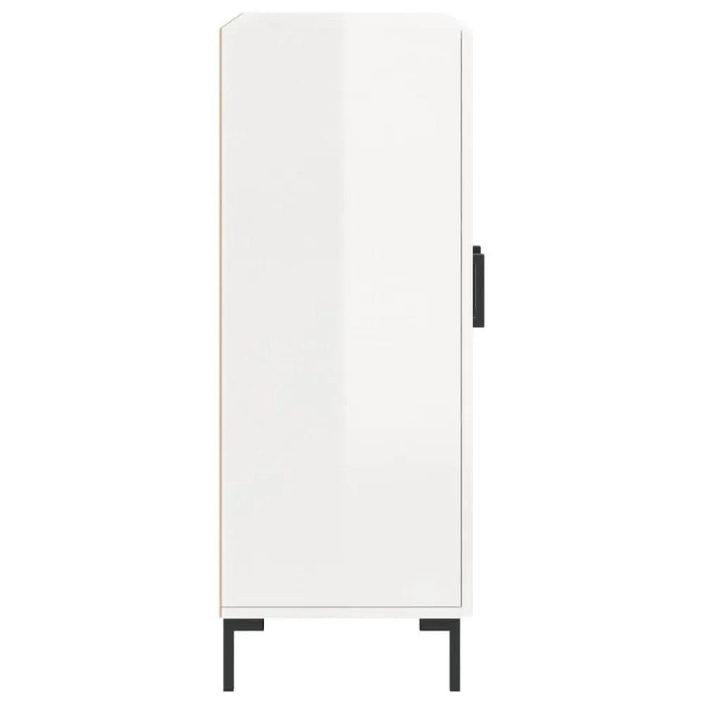 Buffet bahut commode armoire meuble de rangement organisateur cuisine salle de séjour salon brillant 69,5 x 34 x 90 cm boi...