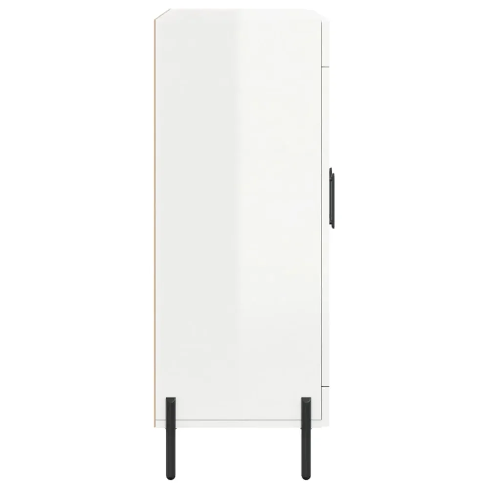 Buffet bahut commode armoire meuble de rangement organisateur cuisine salle de séjour salon brillant 69,5 x 34 x 90 cm boi...