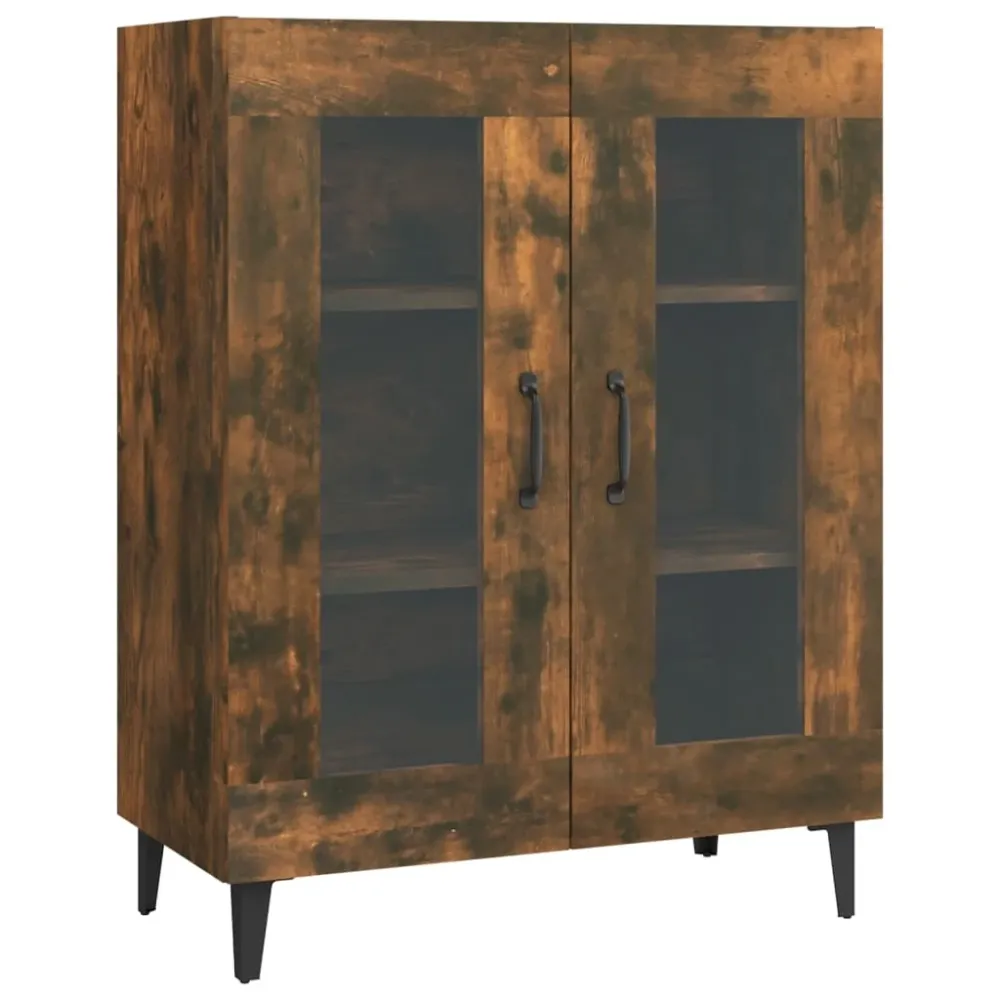 Buffet bahut commode armoire meuble de rangement organisateur cuisine salle de séjour salon 69,5 x 34 x 90 cm bois d'ingén...