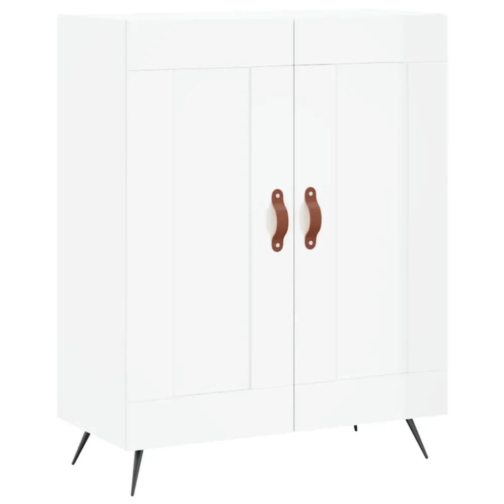 Buffet bahut commode armoire meuble de rangement organisateur cuisine salle de séjour salon brillant 69,5 x 34 x 90 cm boi...