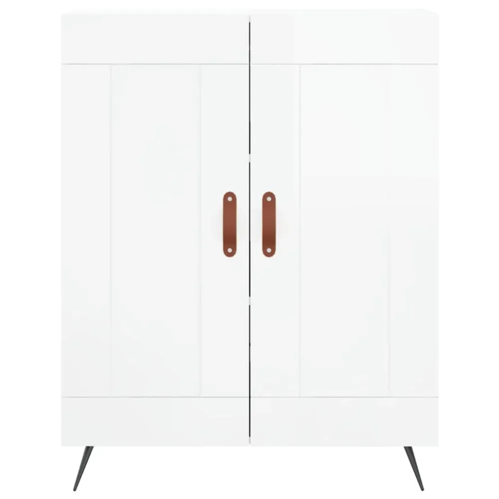 Buffet bahut commode armoire meuble de rangement organisateur cuisine salle de séjour salon brillant 69,5 x 34 x 90 cm boi...