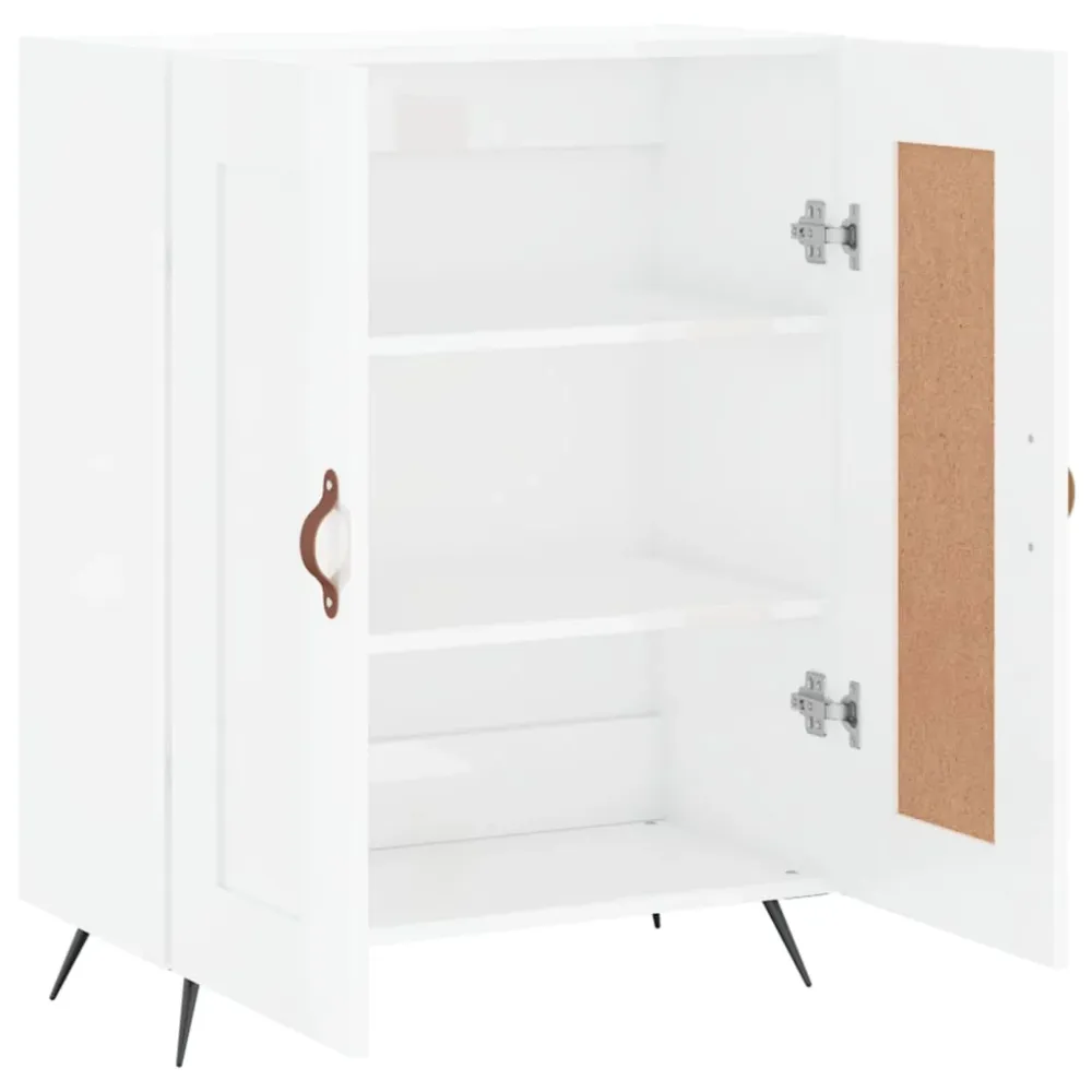 Buffet bahut commode armoire meuble de rangement organisateur cuisine salle de séjour salon brillant 69,5 x 34 x 90 cm boi...