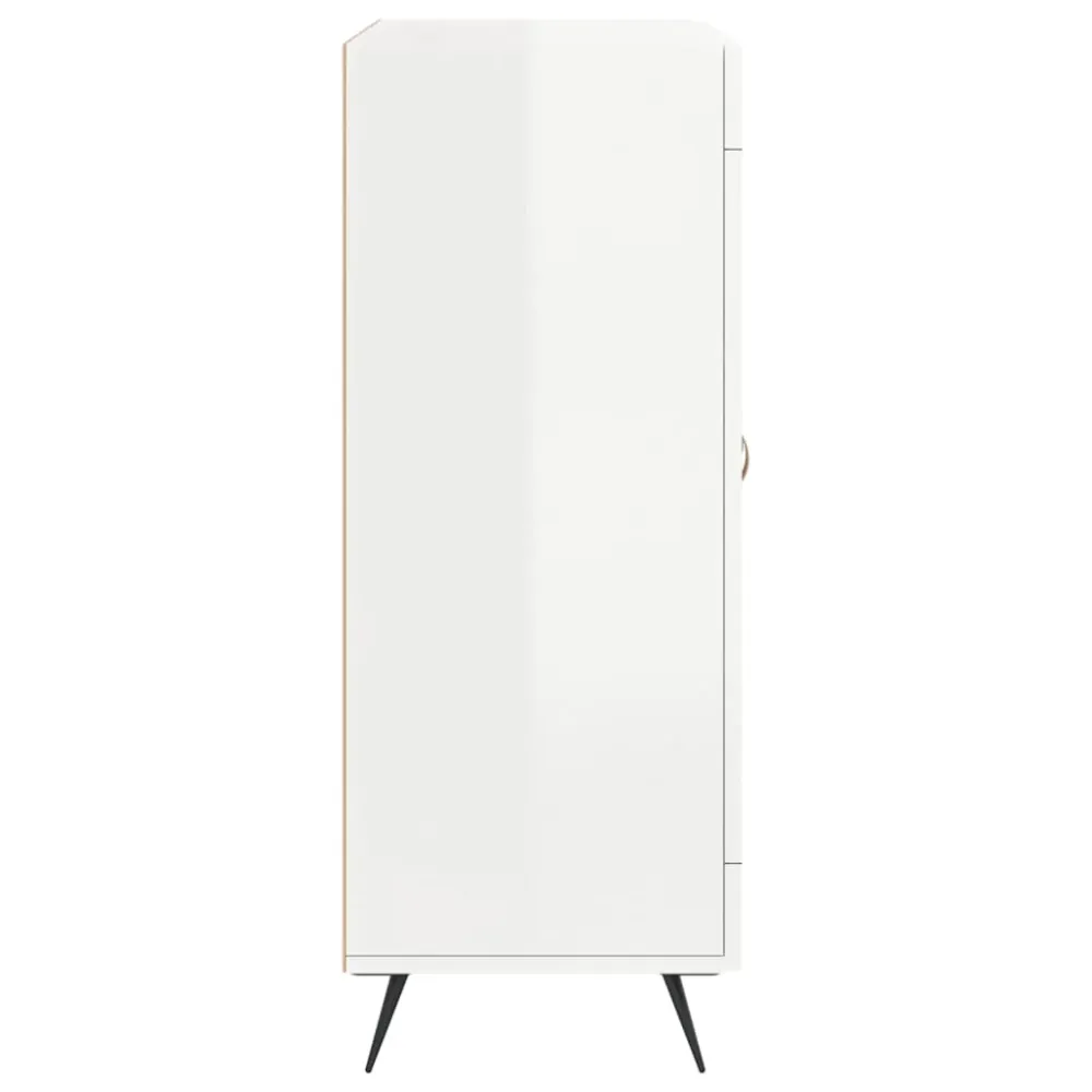 Buffet bahut commode armoire meuble de rangement organisateur cuisine salle de séjour salon brillant 69,5 x 34 x 90 cm boi...