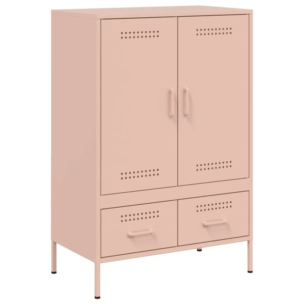 Buffet bahut commode armoire meuble de rangement organisateur cuisine salle de séjour salon haut 68 x 39 x 101,5 cm acier...