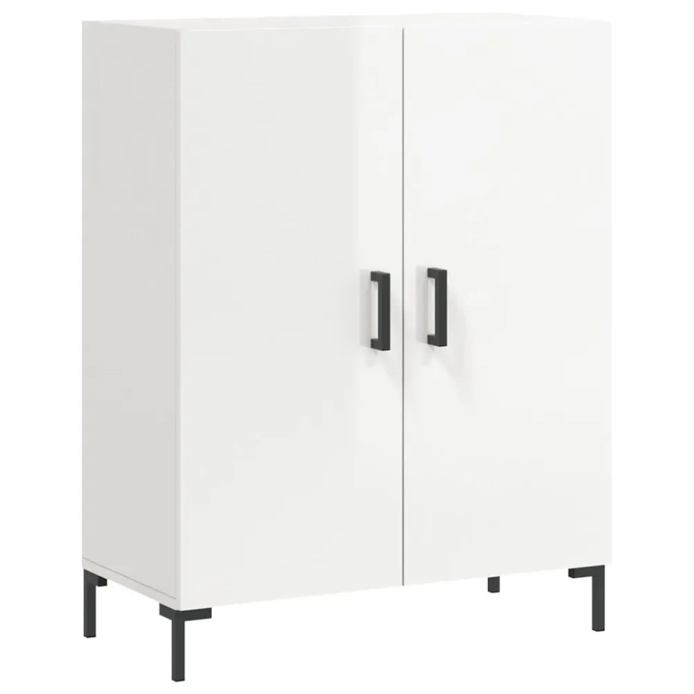 Buffet bahut commode armoire meuble de rangement organisateur cuisine salle de séjour salon brillant 69,5 x 34 x 90 cm boi...