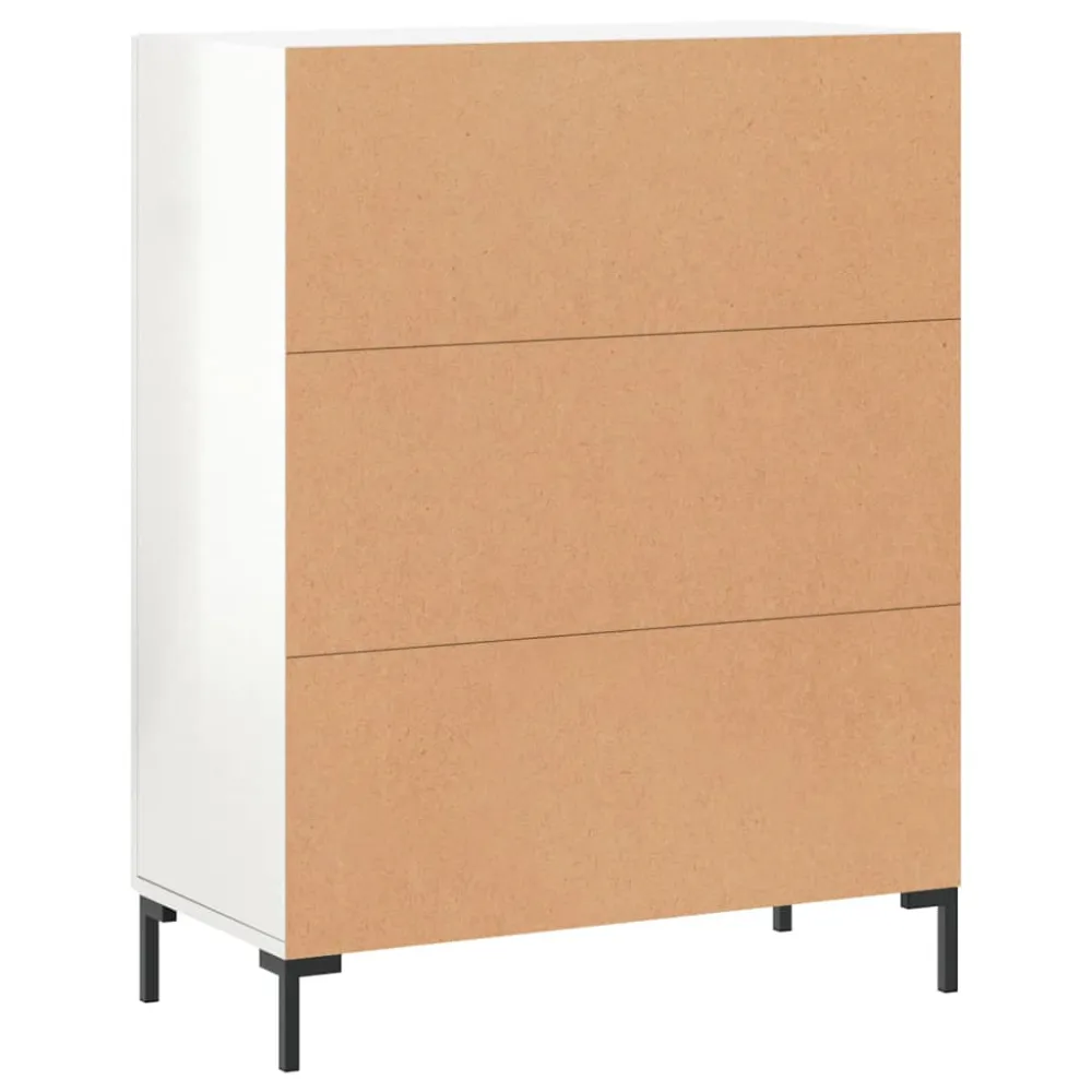 Buffet bahut commode armoire meuble de rangement organisateur cuisine salle de séjour salon brillant 69,5 x 34 x 90 cm boi...