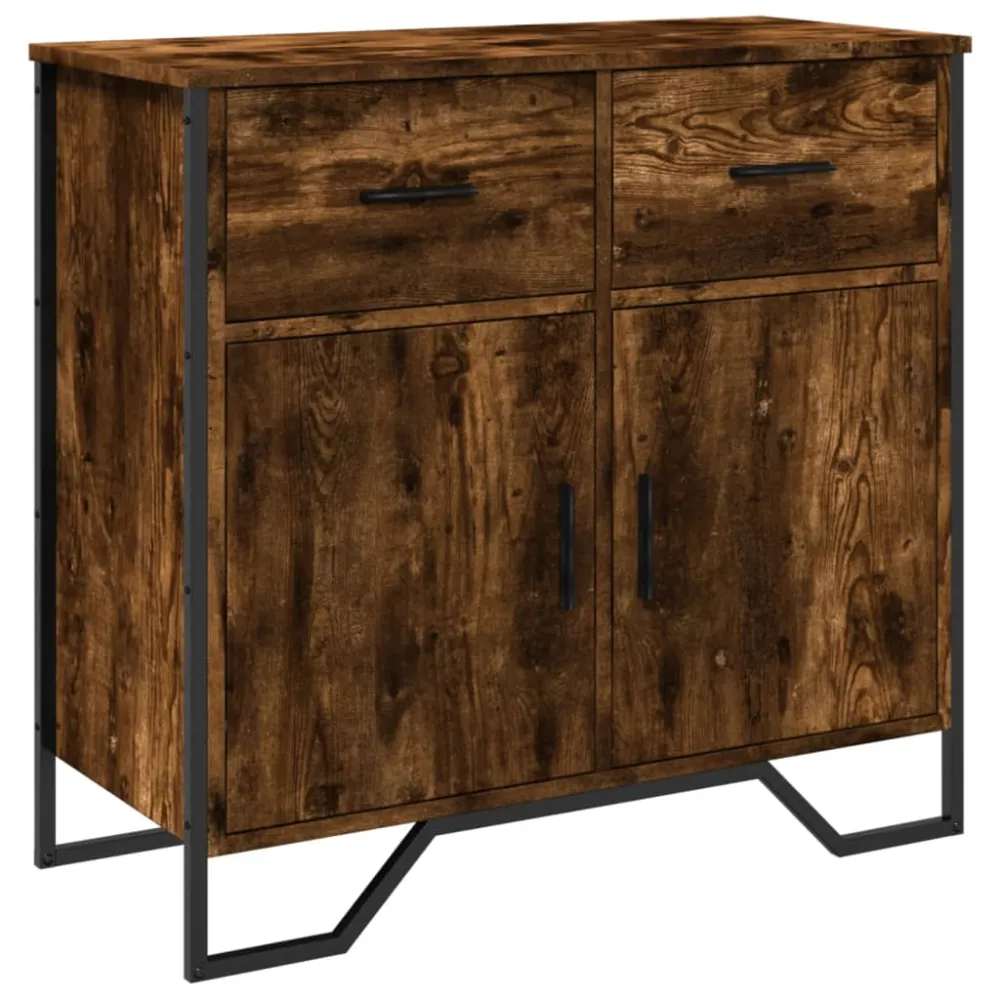 Buffet bahut commode armoire meuble de rangement organisateur cuisine salle de séjour salon 79,5 x 35,5 x 74,5 cm bois d'i...