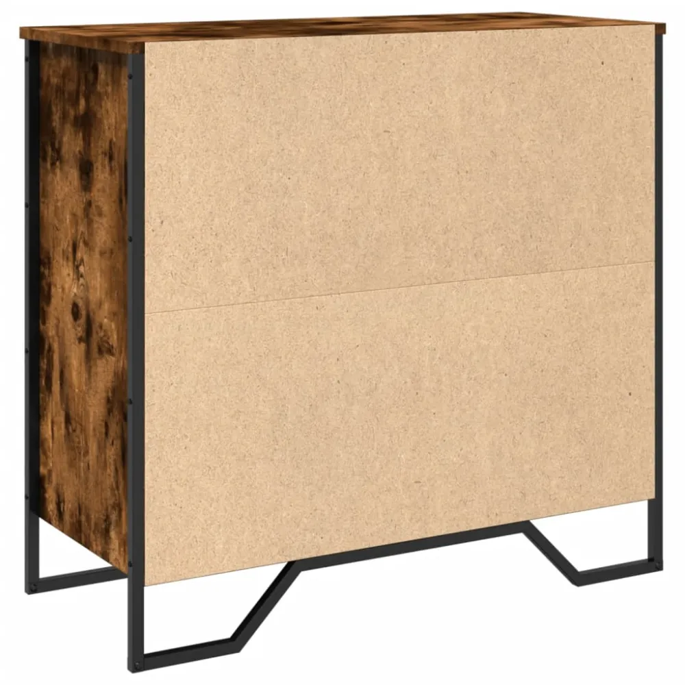 Buffet bahut commode armoire meuble de rangement organisateur cuisine salle de séjour salon 79,5 x 35,5 x 74,5 cm bois d'i...