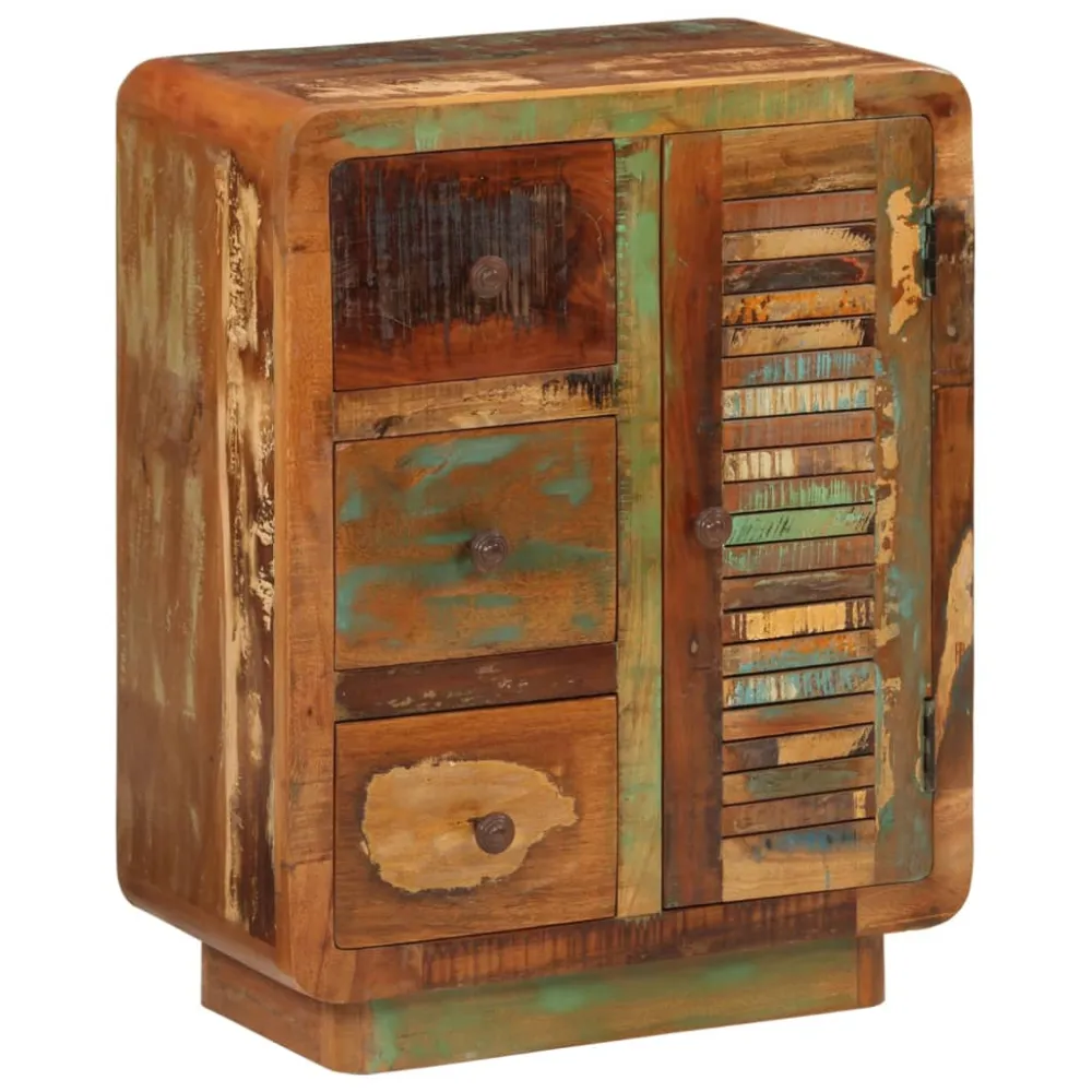Buffet bahut commode armoire meuble de rangement organisateur cuisine salle de séjour salon avec 3 tiroirs 55 x 30 x 70 cm...