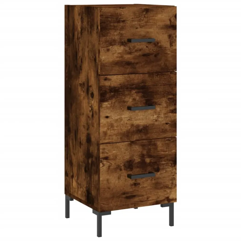 Buffet bahut commode armoire meuble de rangement organisateur cuisine salle de séjour salon 34,5 x 34 x 90 cm bois d'ingén...