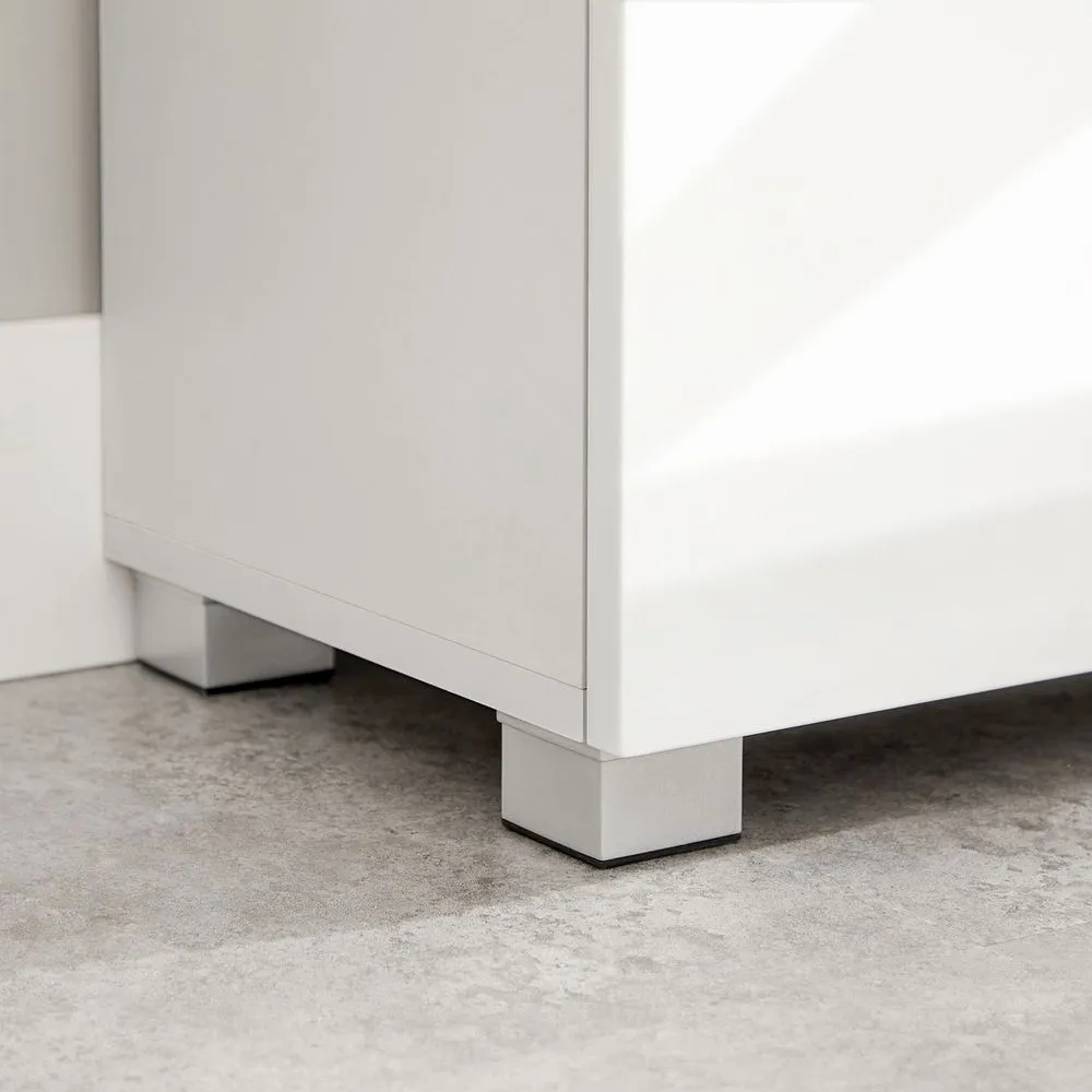 Certifié NF Sanitaire VASAGLE Meuble de salle de bain blanc