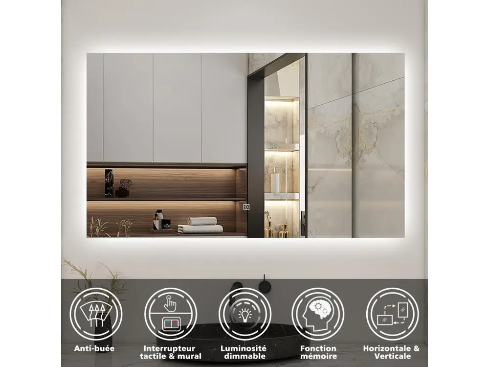 Ensemble meuble vasque L.60cm 2 tiroirs + lavabo + colonne + miroir mural 60cm,anthracite