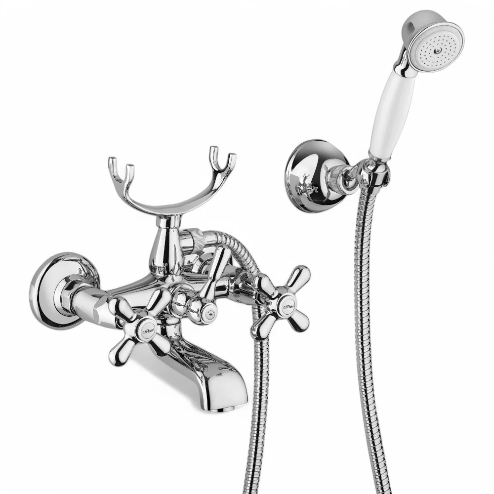 Gruppo vasca cromo esterno con kit doccia orientabile Liberty Installation Rapide