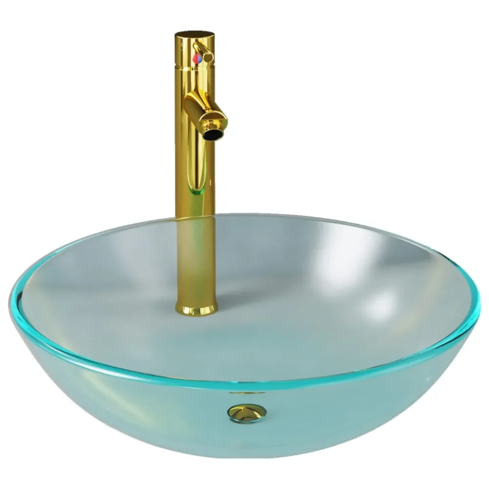 Lavabo de bain avec robinet et drain à poussoir vasque à poser de toilette lave-mains de salle de bain lavabo de salle d'e...