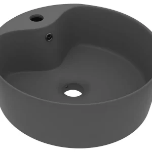 Lavabo de luxe avec trop-plein vasque à poser de toilette lave-mains de salle de bain salle cosmétique maison 36 x 13 cm c...