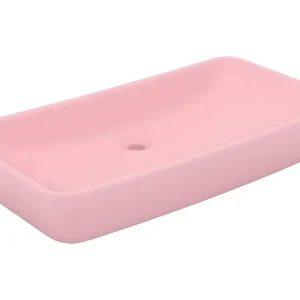 Lavabo de luxe rectangulaire vasque à poser de toilette lave-mains de salle de bain salle cosmétique maison 71 x 38 cm cér...