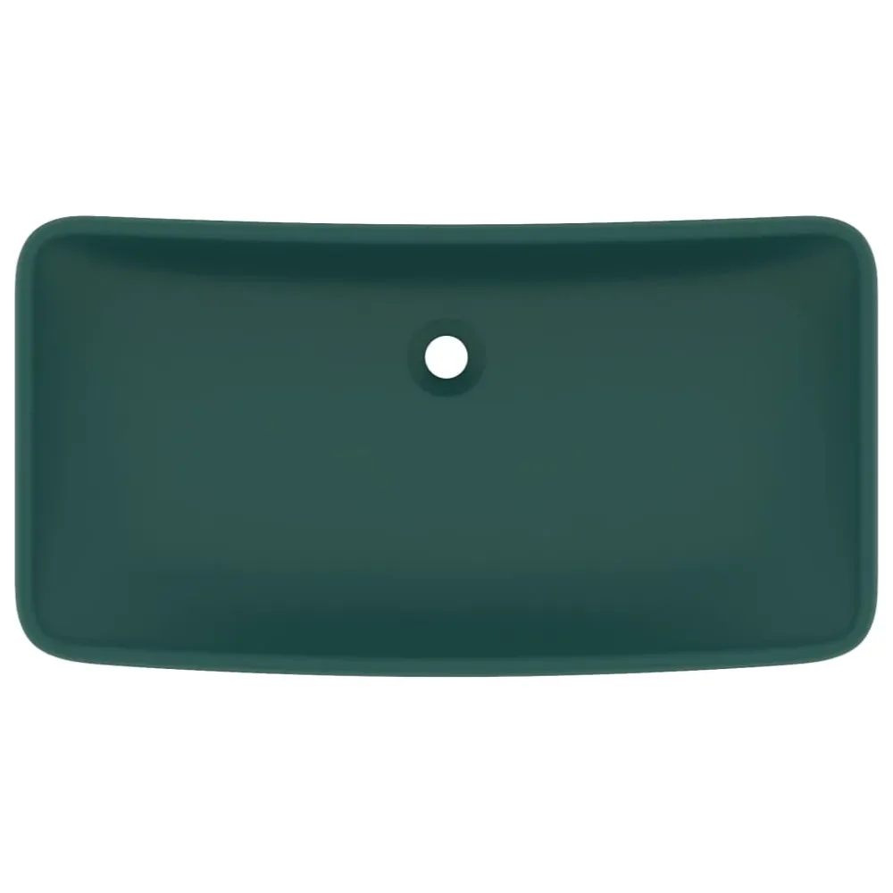 Lavabo de luxe rectangulaire vasque à poser de toilette lave-mains de salle de bain salle cosmétique maison 71 x 38 cm cér...