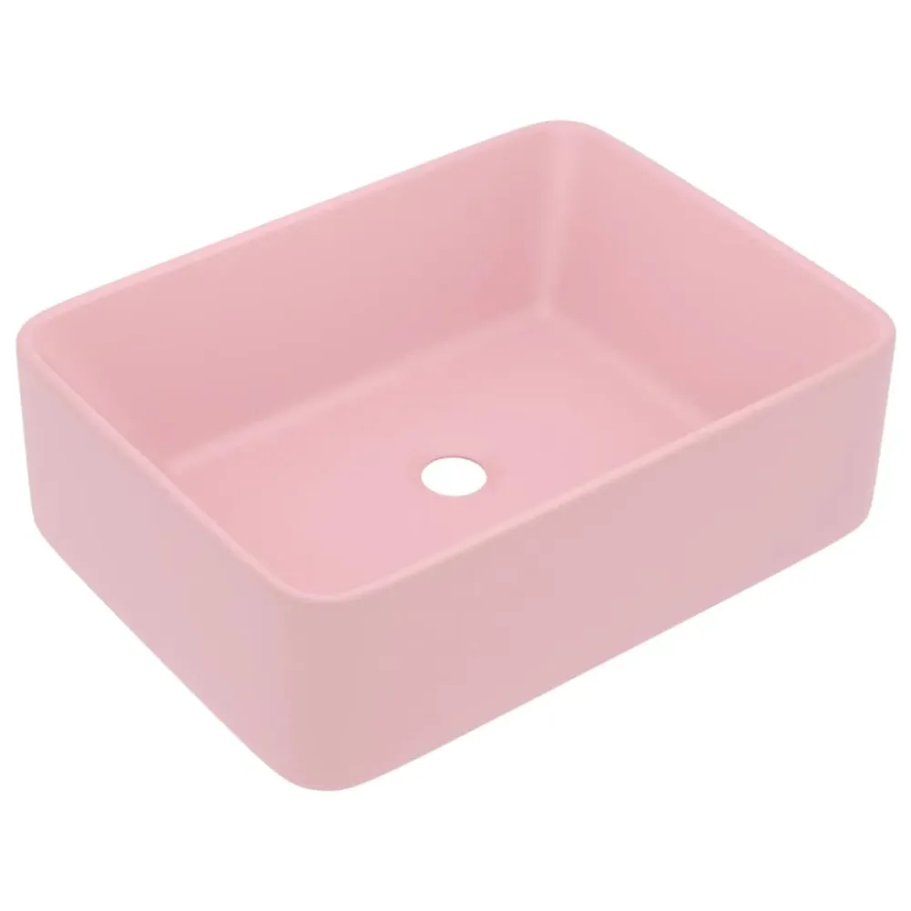 Lavabo de luxe vasque à poser de toilette lave-mains de salle de bain salle cosmétique rectangulaire intérieur 41 x 30 cm...
