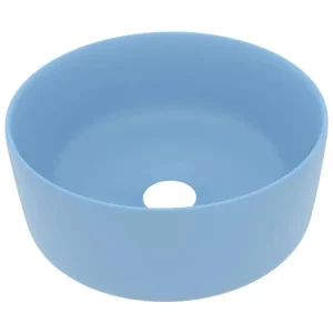 Lavabo rond de luxe vasque à poser de toilette lave-mains de salle de bain vestiaire cuisine maison intérieur 40 x 15 cm c...
