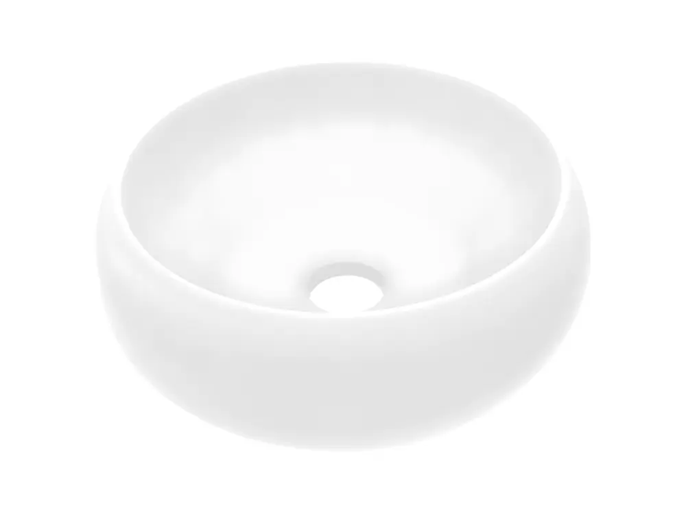 Lavabo rond de luxe vasque à poser de toilette lave-mains de salle de bain cuisine vestiaire maison intérieur 40 x 15 cm b...