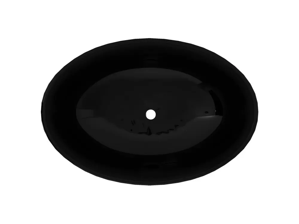Lavabo vasque salle de bain ovale 40 x 33 cm céramique noir 02_0002481