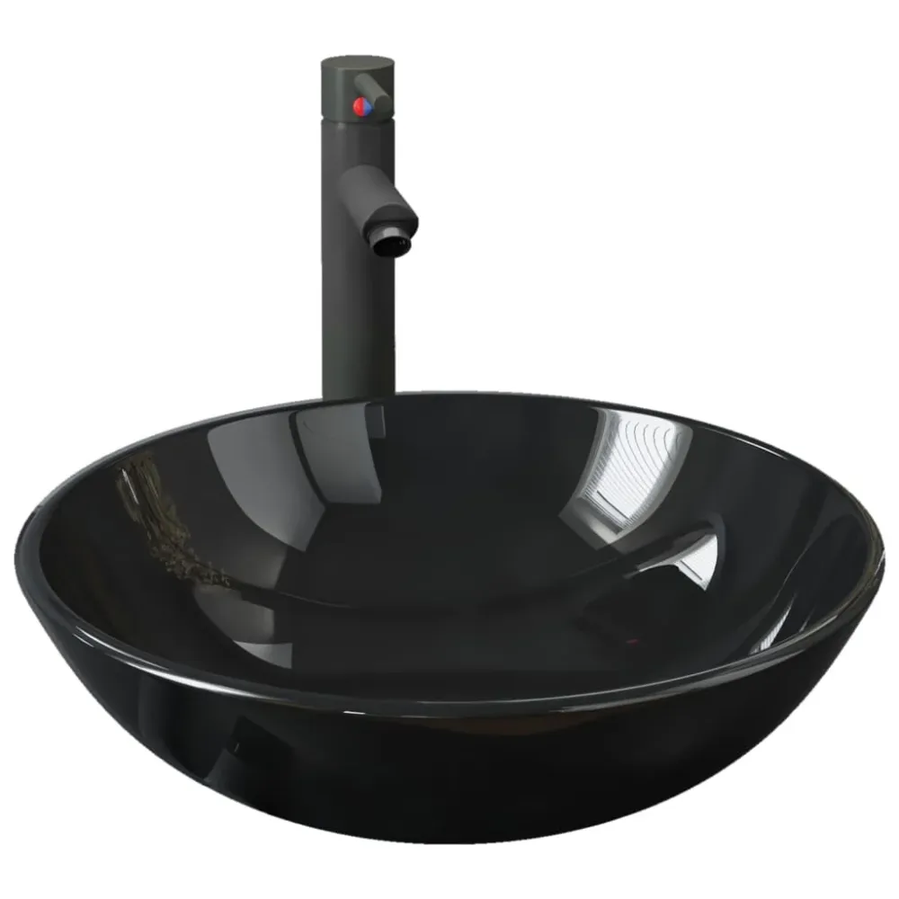 Mitigeur de douche Lavabo de bain avec robinet et drain à poussoir vasque à poser de toilette lave-mains de salle de bain...