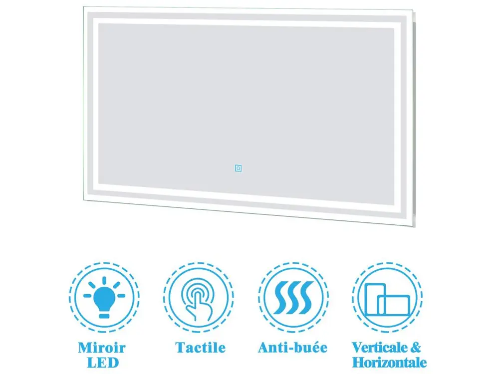 Robinet cascade Ensemble meubles Salle de Bain accessible vasque 60cm, colonnex2 et miroir Anthracite