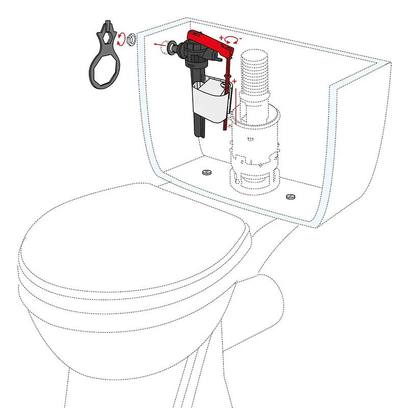 Robinet flotteur WIRQUIN JOLLYFILL 5078433 alimentation latérale embout laiton 3/8"