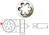 Matrice BAER M 10 x 15 - GAUCHE - HSS 111402007 magasiner à bas prix