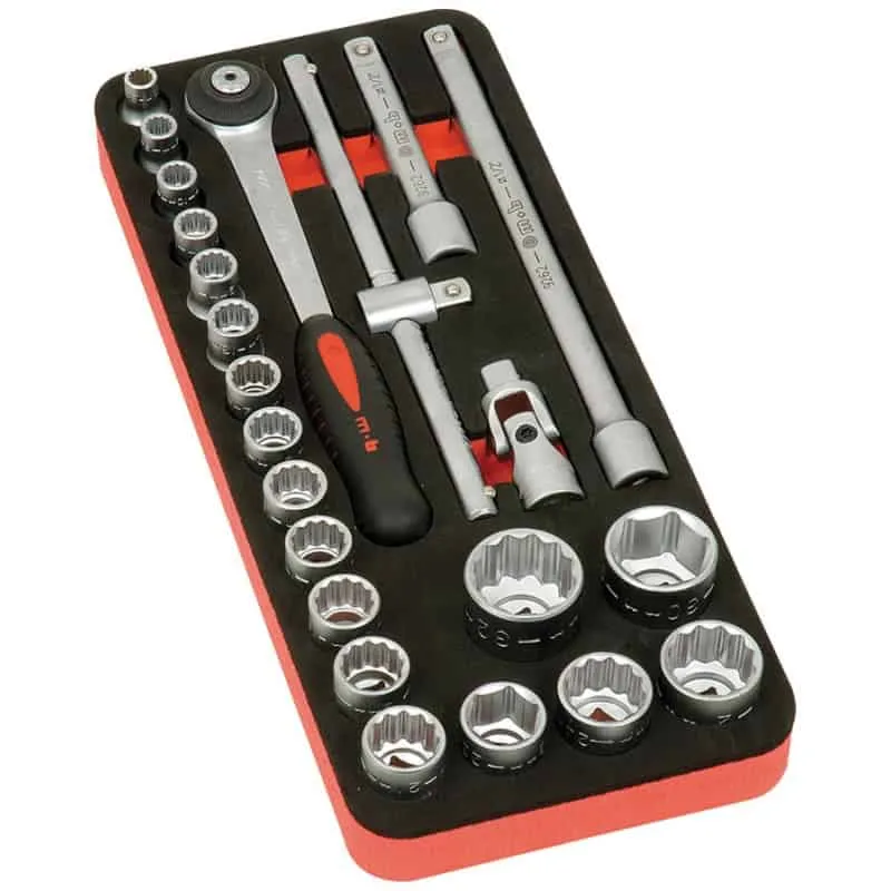 Module douilles + cliquet 1/2 23 pièces MOB | Zigbee |