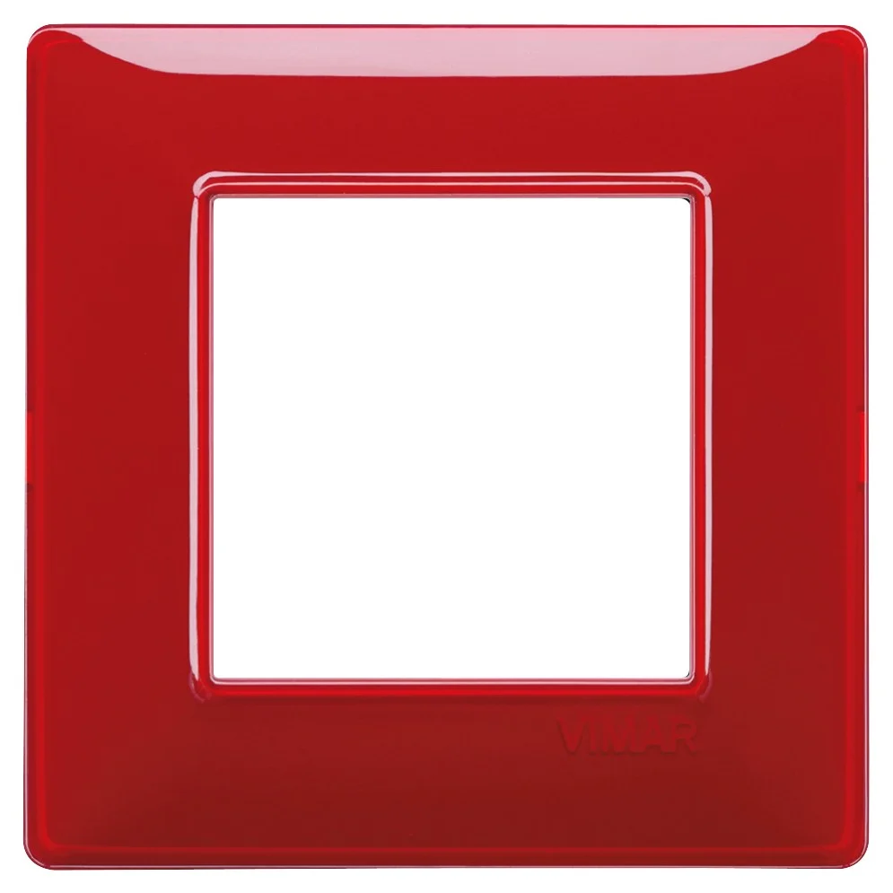 PLACCA VIMAR PLANA 2 MODULI REFLEX RUBINO 14642.51