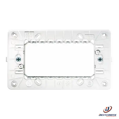 Urmet Supporto Ribassato 4 Moduli Con Viti, Nea 10704N Installazione Civile