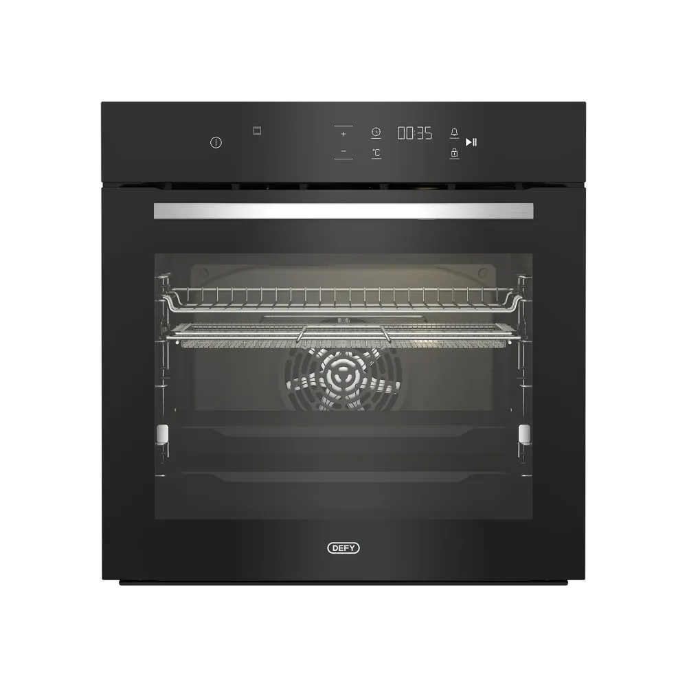 Laser croix verte Defy 60cm Slimline ThermoFan+ Eye-Level Oven Noir jais