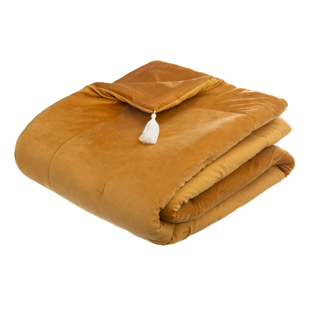 Édredon velours hiver ocre avec 32 Accessoires