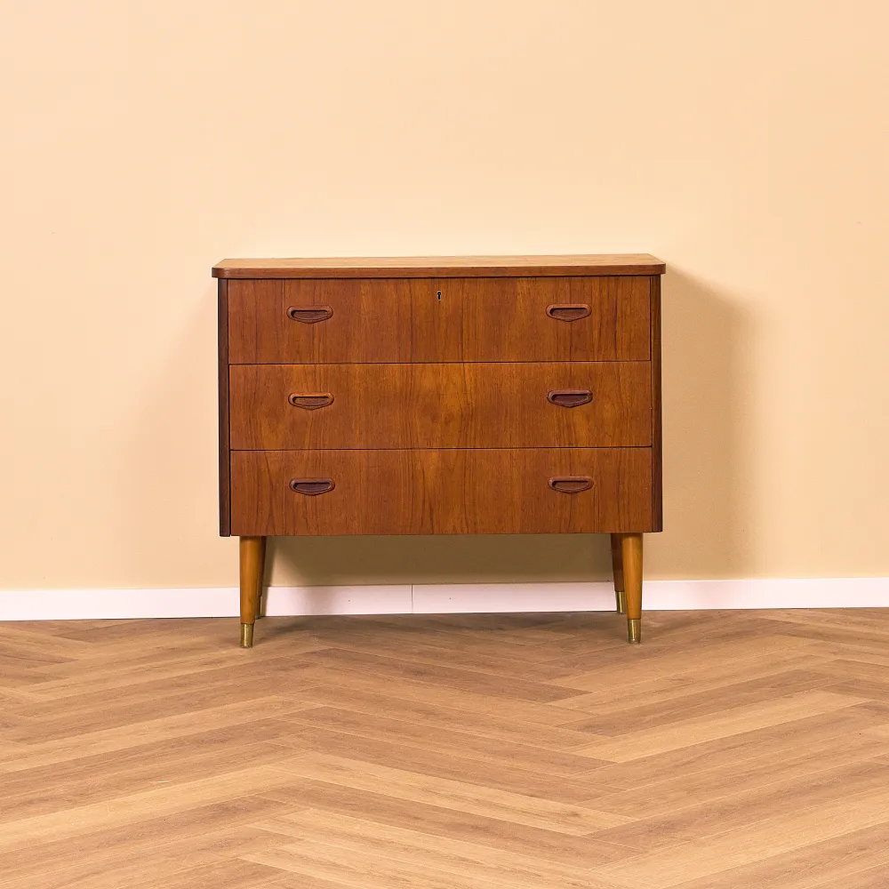 Niveau laser Commode suédoise en teck