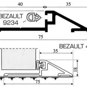 Profil seuil aluminium 4113 Marque Française