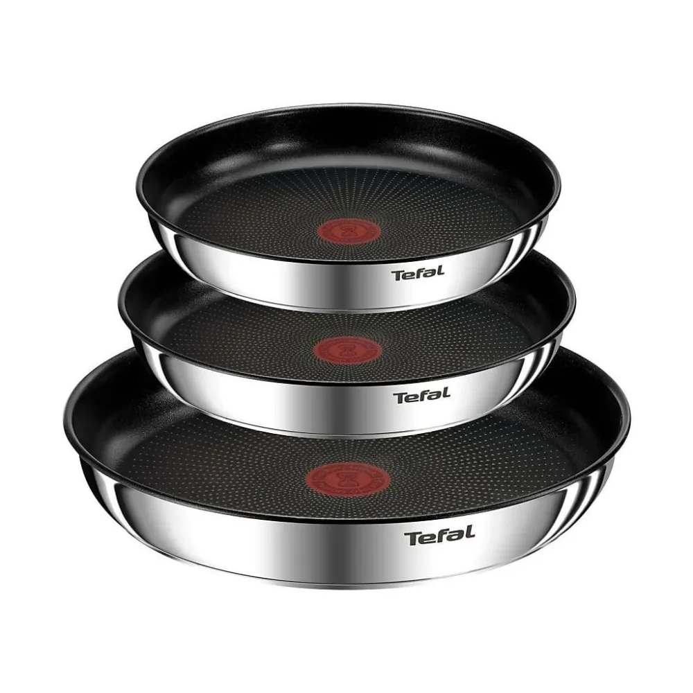 Set de 3 poêles et manche Ingenio Emotion Tefal 22, 24 et 28 cm Sécurité Renforcée
